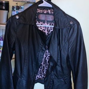 Black leather jacket